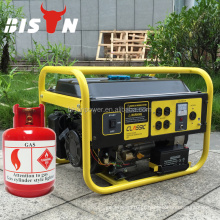 Bison China 1,5kW 2KW 2,5kW Gerador de gás natural de 3kW, gerador de GLP pequeno para uso doméstico, três em um gerador de GLP a gasolina a gás